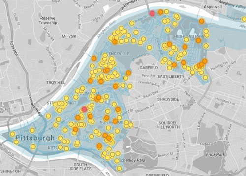 Pittsburgh map